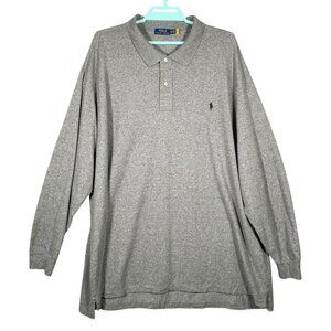 Polo Ralph Lauren Mesh Long Sleeve Polo Shirt 5XB Mens Big & Tall Classic Preppy